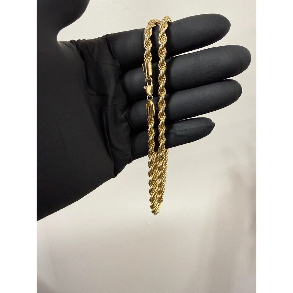 rope chain 14k gold filled 24inch 4.75mm lobster clasp